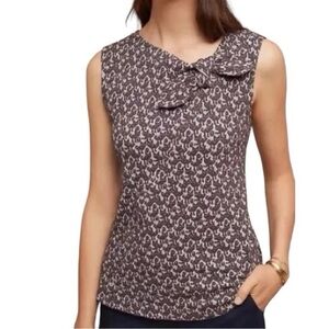 Anthropologie Maeve Sleeveless Purple Pattern Blouse size XS